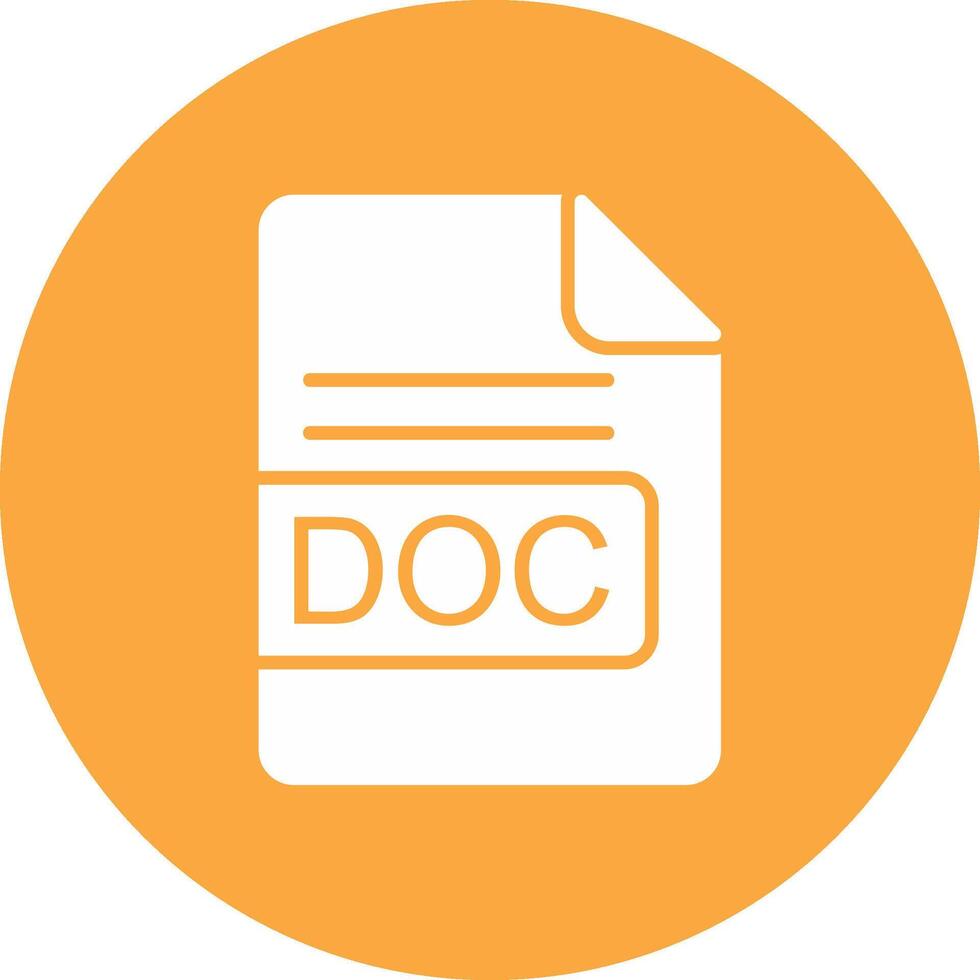 Doc archivo formato glifo multi circulo icono vector