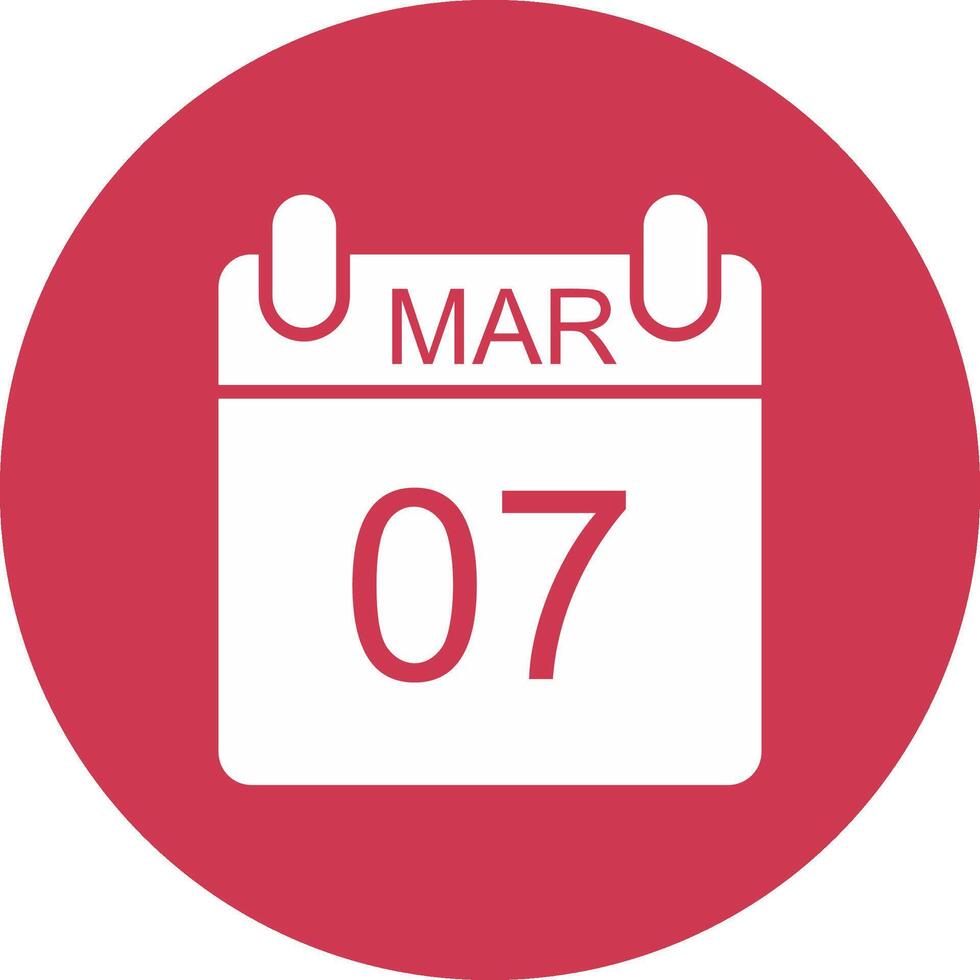March Glyph Multi Circle Icon vector