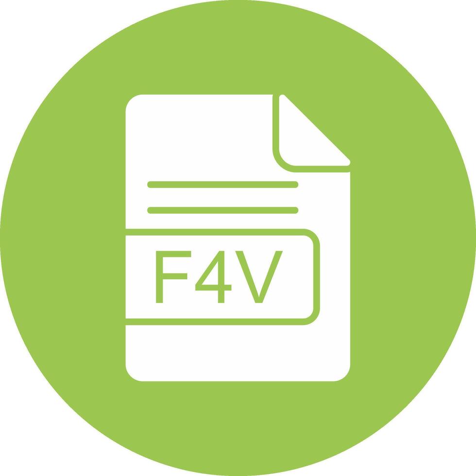 f4v archivo formato glifo multi circulo icono vector