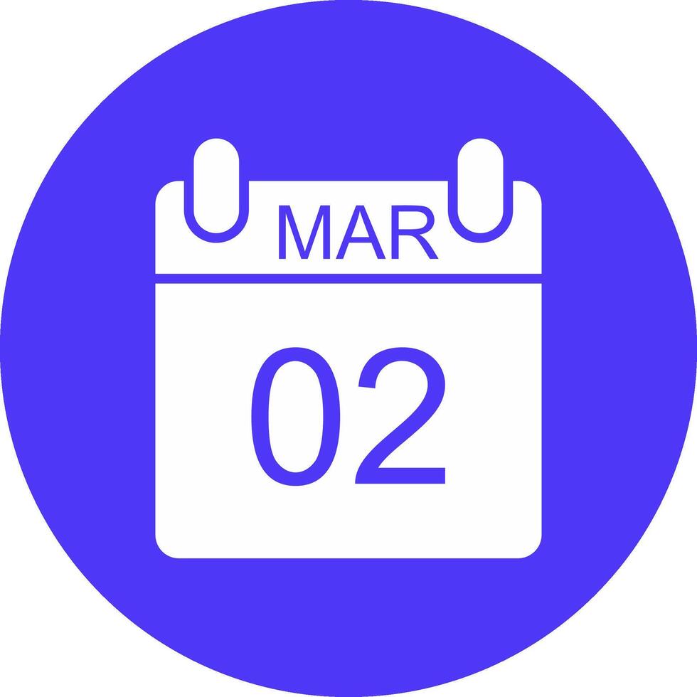 March Glyph Multi Circle Icon vector