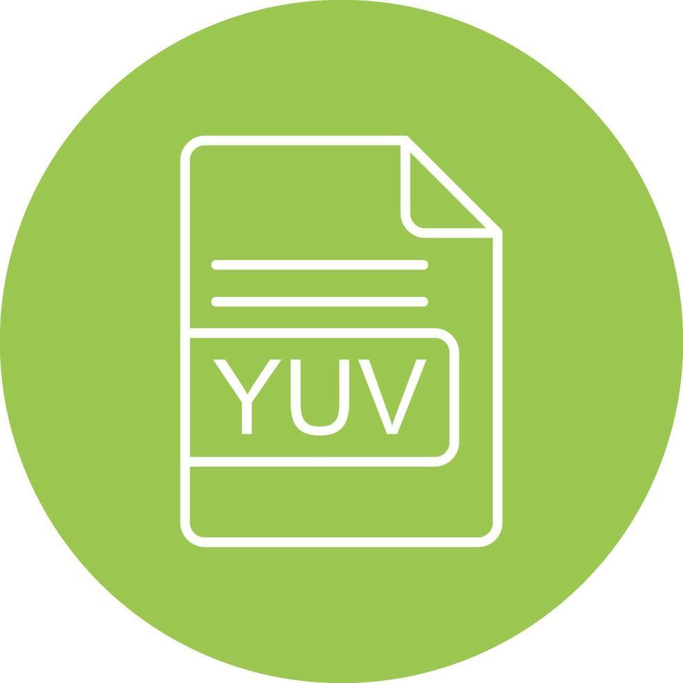 YUV File Format Line Multi Circle Icon vector