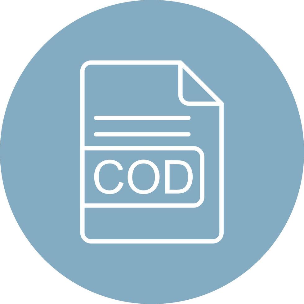 COD File Format Line Multi Circle Icon vector
