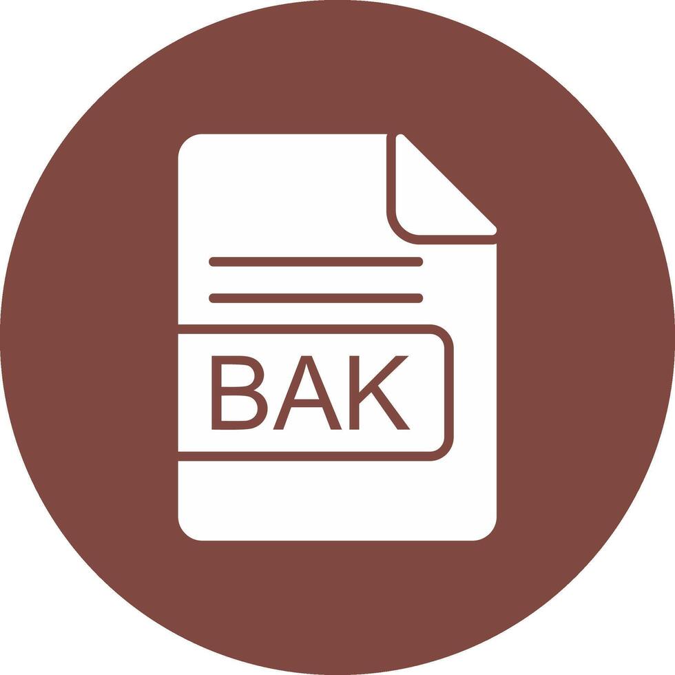 BAK File Format Glyph Multi Circle Icon vector