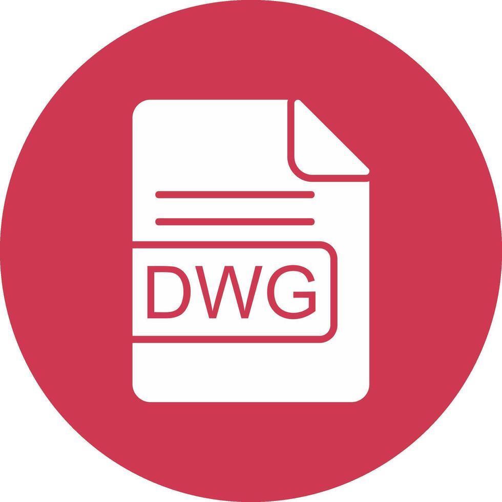 DWG File Format Glyph Multi Circle Icon vector