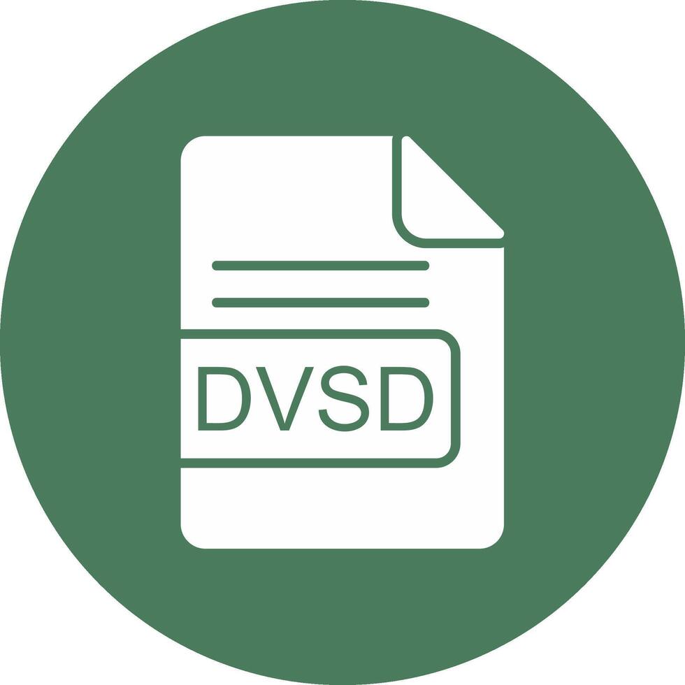 DVSD File Format Glyph Multi Circle Icon vector