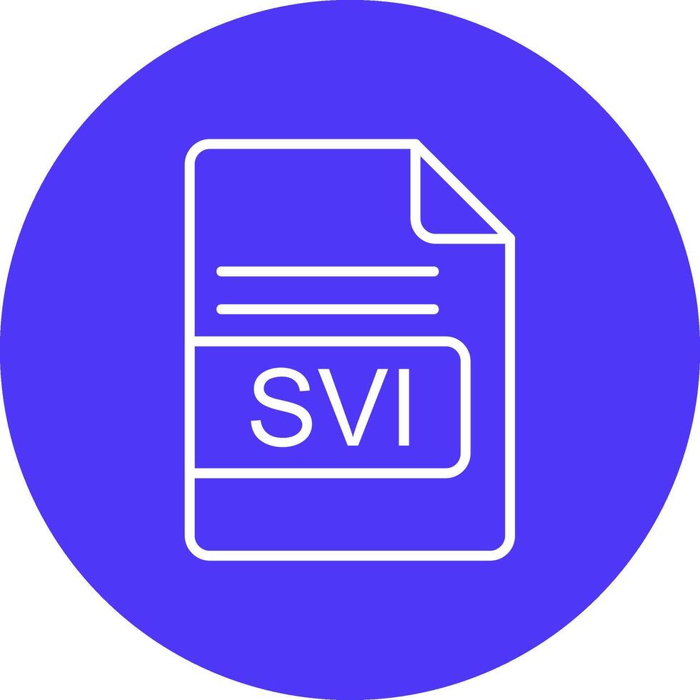 SVI File Format Line Multi Circle Icon vector