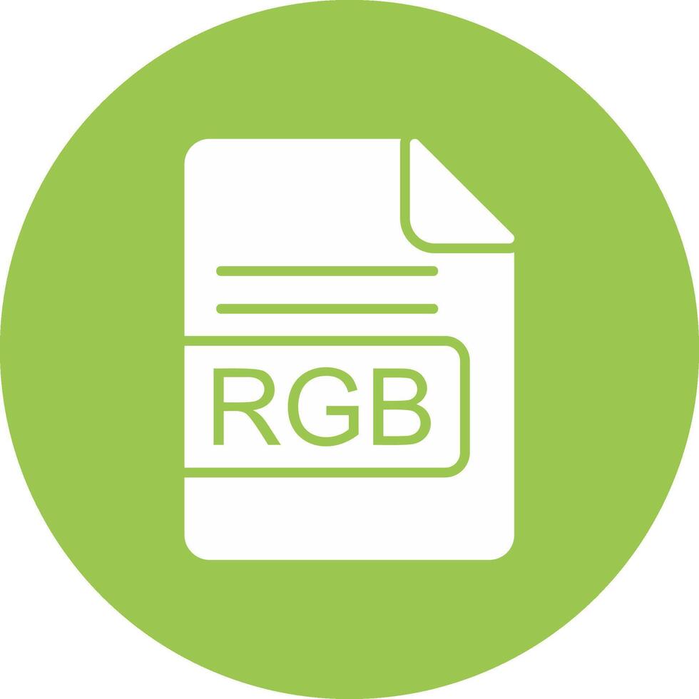 rgb archivo formato glifo multi circulo icono vector