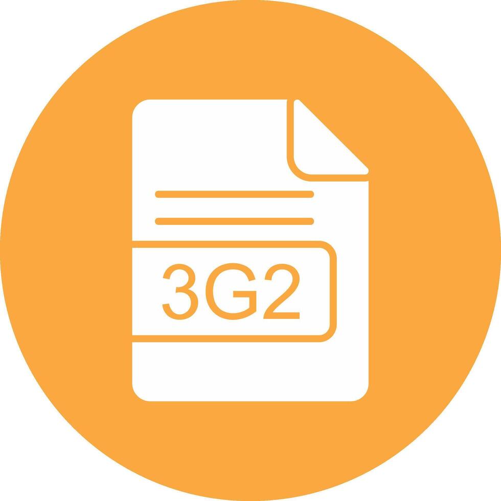 3G2 File Format Glyph Multi Circle Icon vector