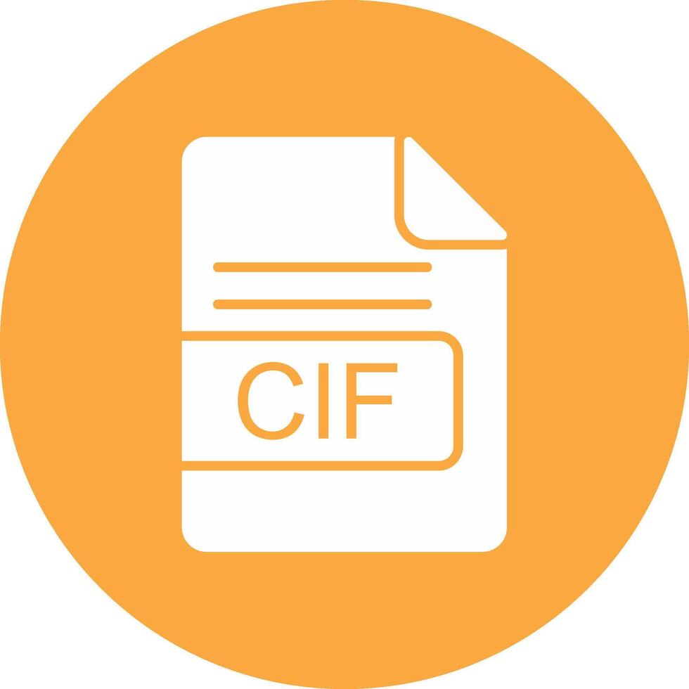 CIF File Format Glyph Multi Circle Icon vector