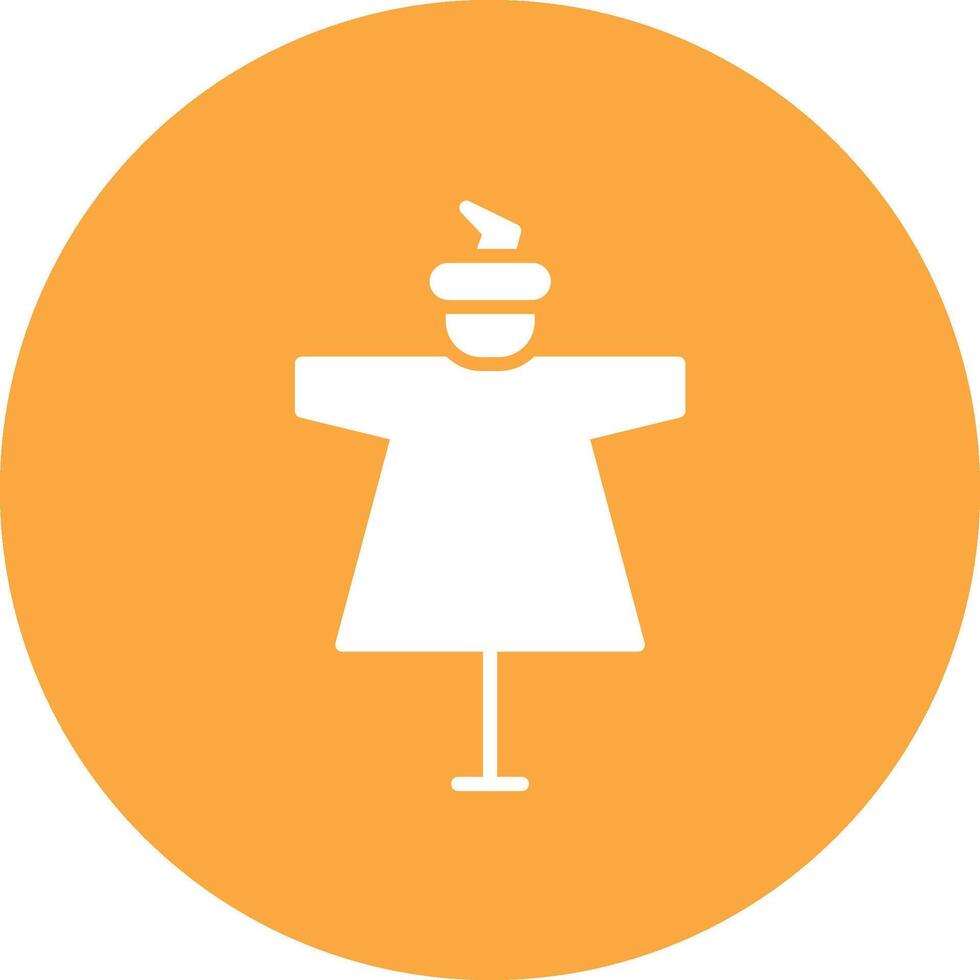 Scarecrow Glyph Multi Circle Icon vector