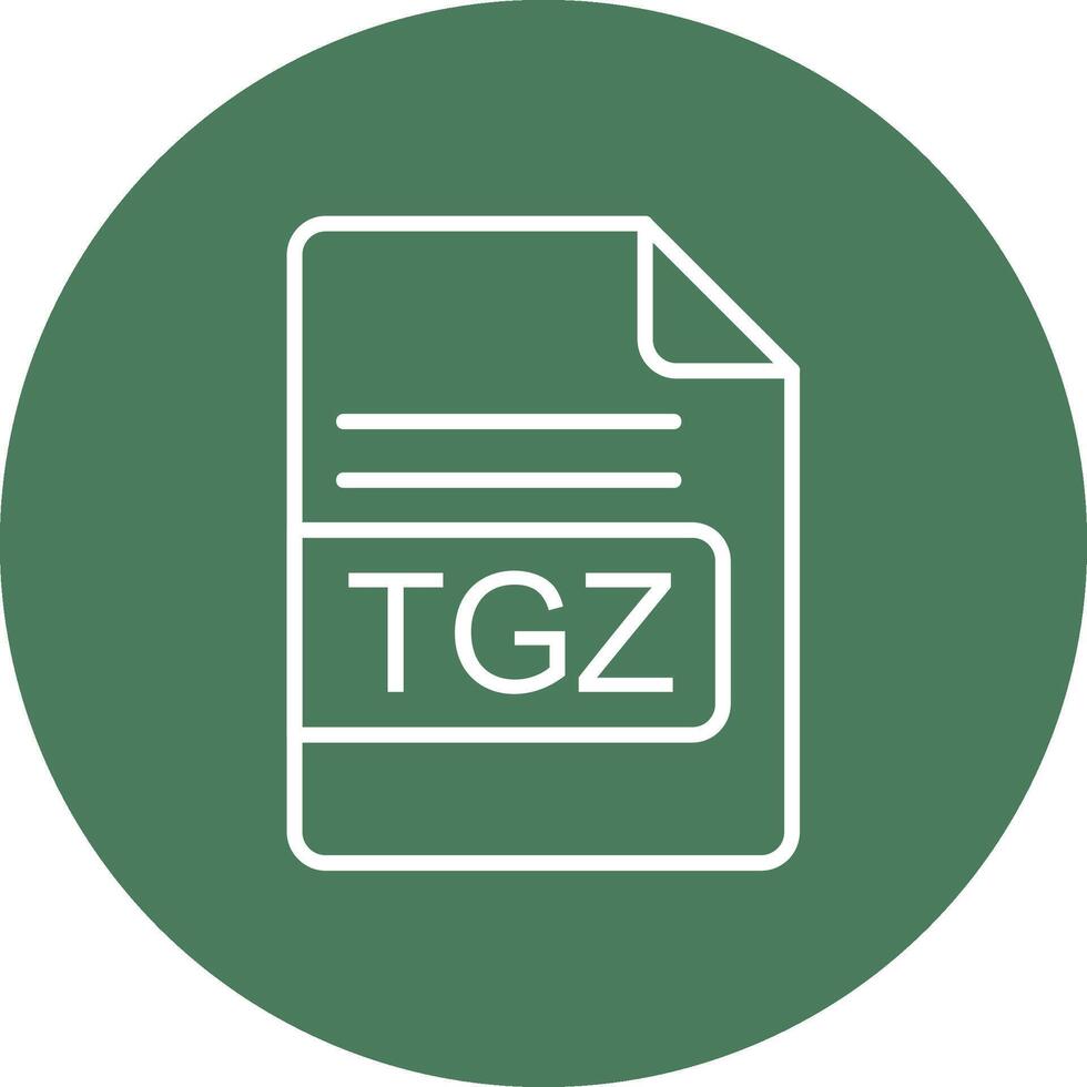 tgz archivo formato línea multi circulo icono vector