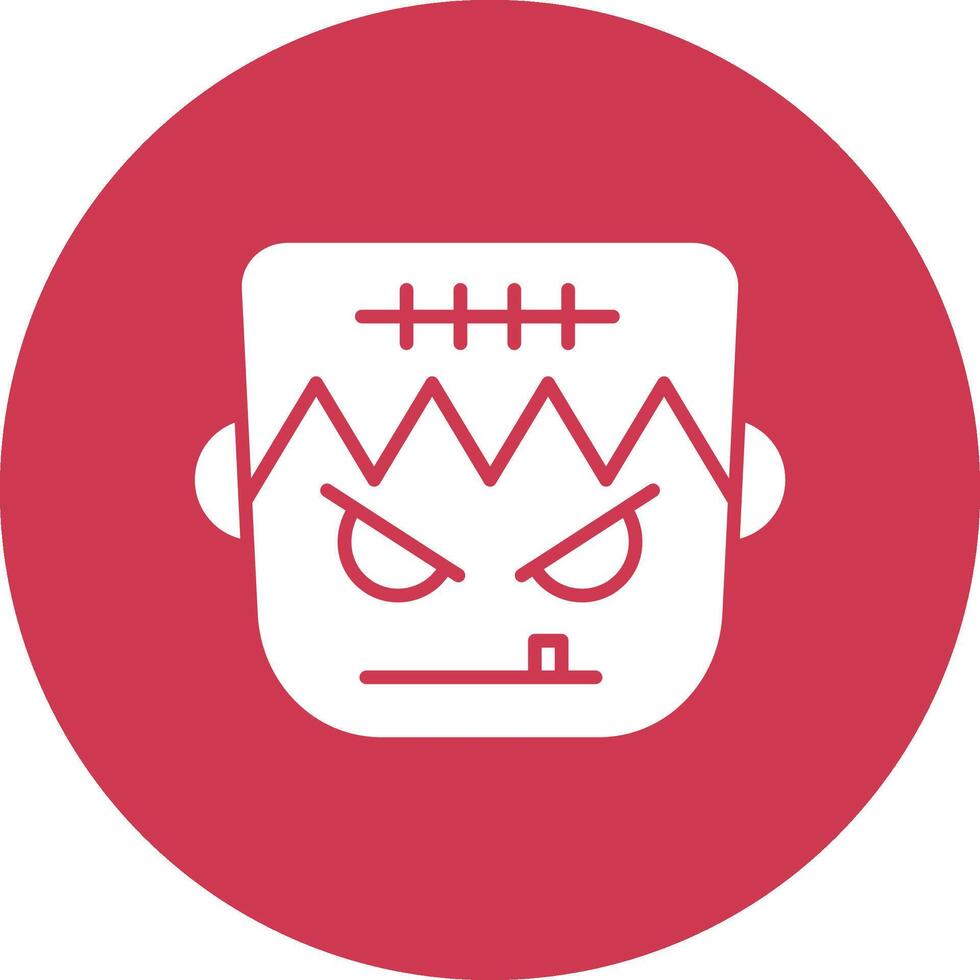 Frankenstein Glyph Multi Circle Icon vector