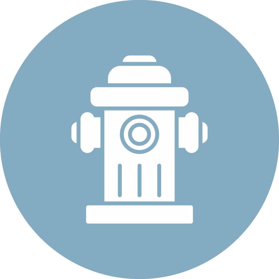 Fire Hydrant Glyph Multi Circle Icon vector