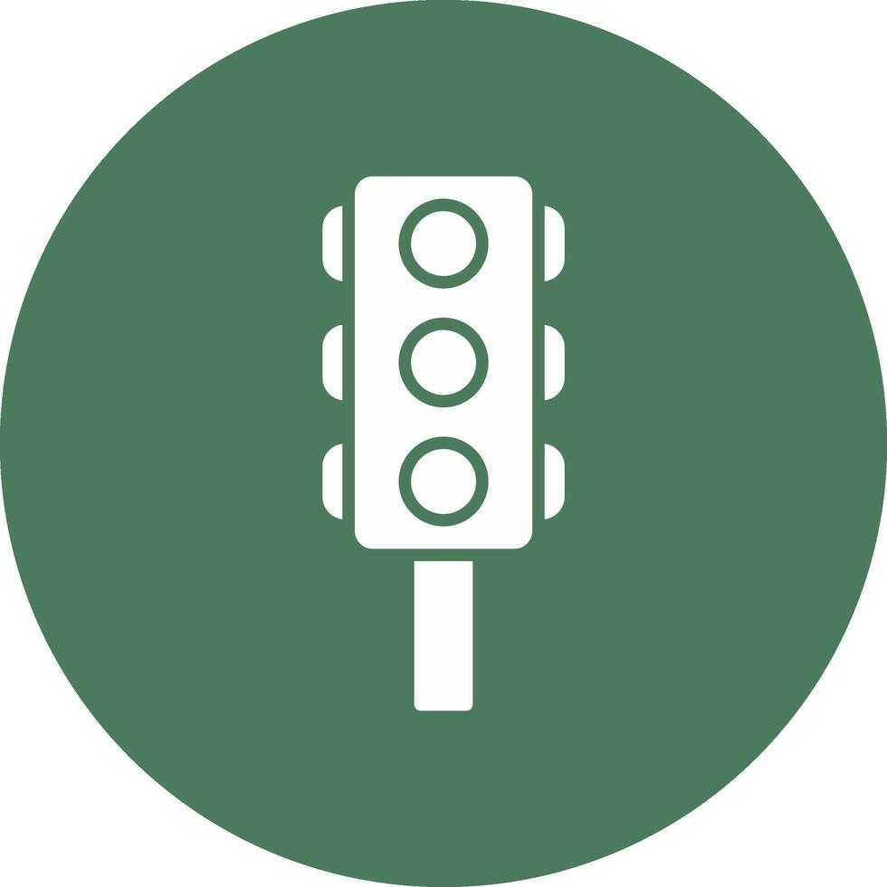 Traffic Lights Glyph Multi Circle Icon vector