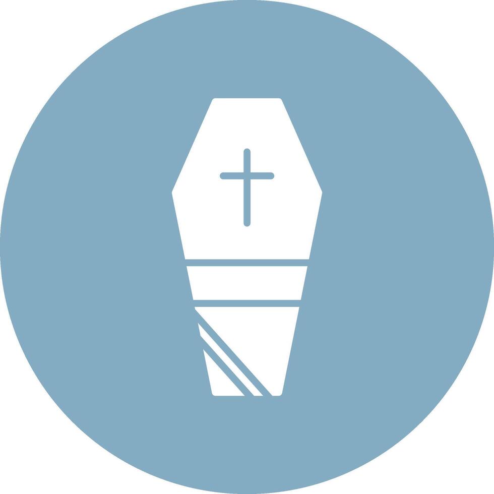Coffin Glyph Multi Circle Icon vector