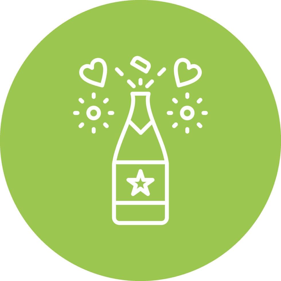 Champagne Line Multi Circle Icon vector