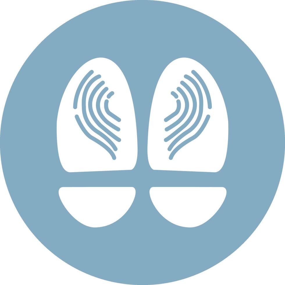 Footprint Glyph Multi Circle Icon vector