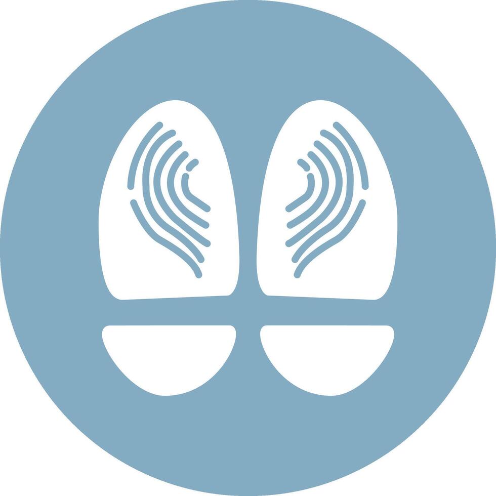 Footprint Glyph Multi Circle Icon vector