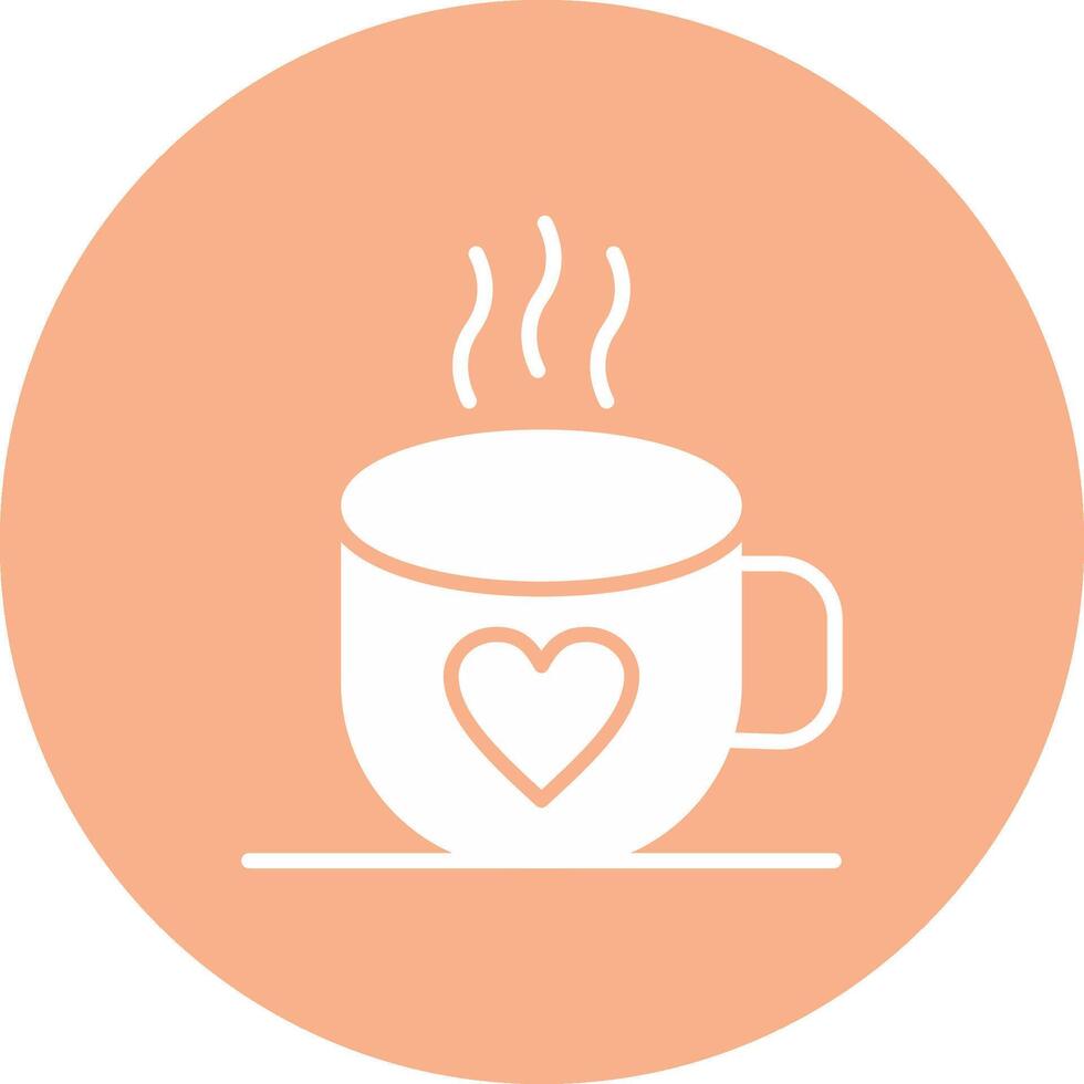 Coffee Glyph Multi Circle Icon vector