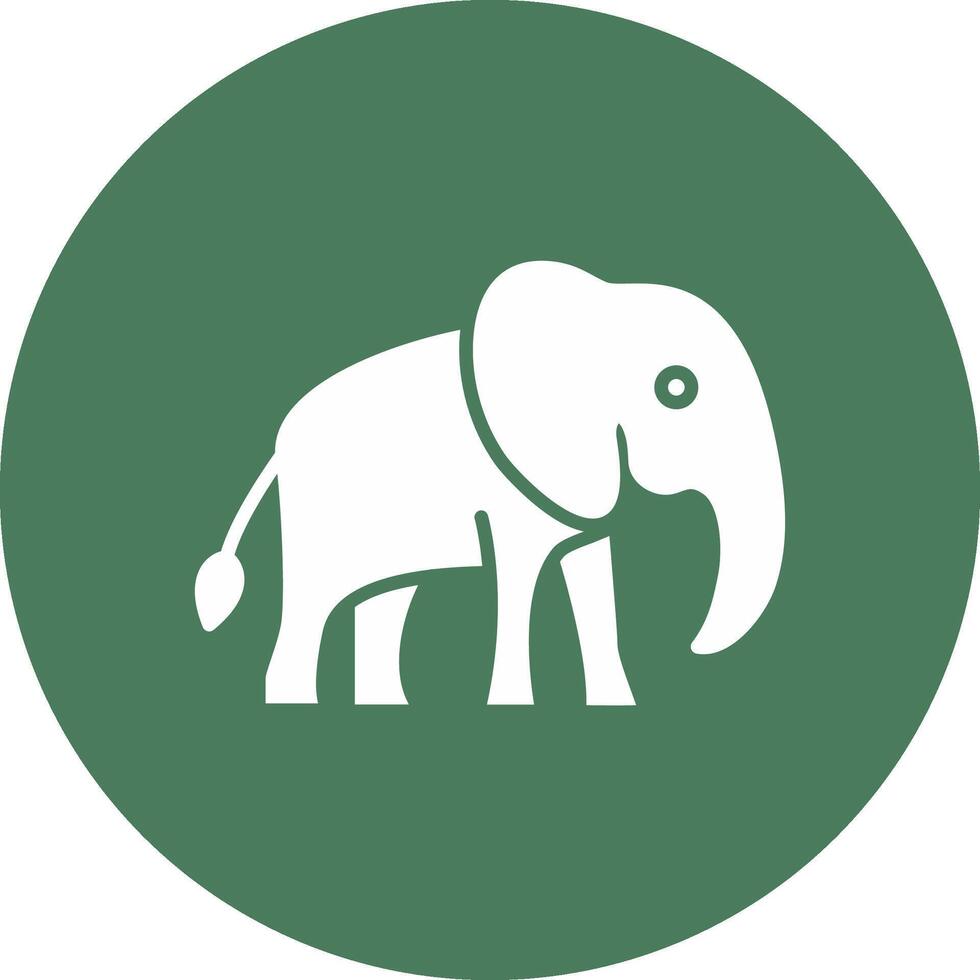 elefante glifo multi circulo icono vector