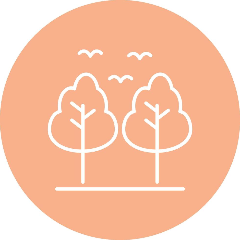 Forest Line Multi Circle Icon vector