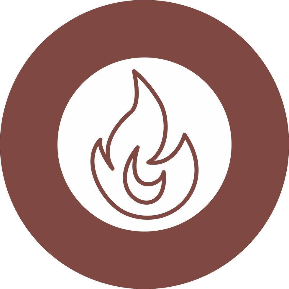 Fire Glyph Multi Circle Icon vector