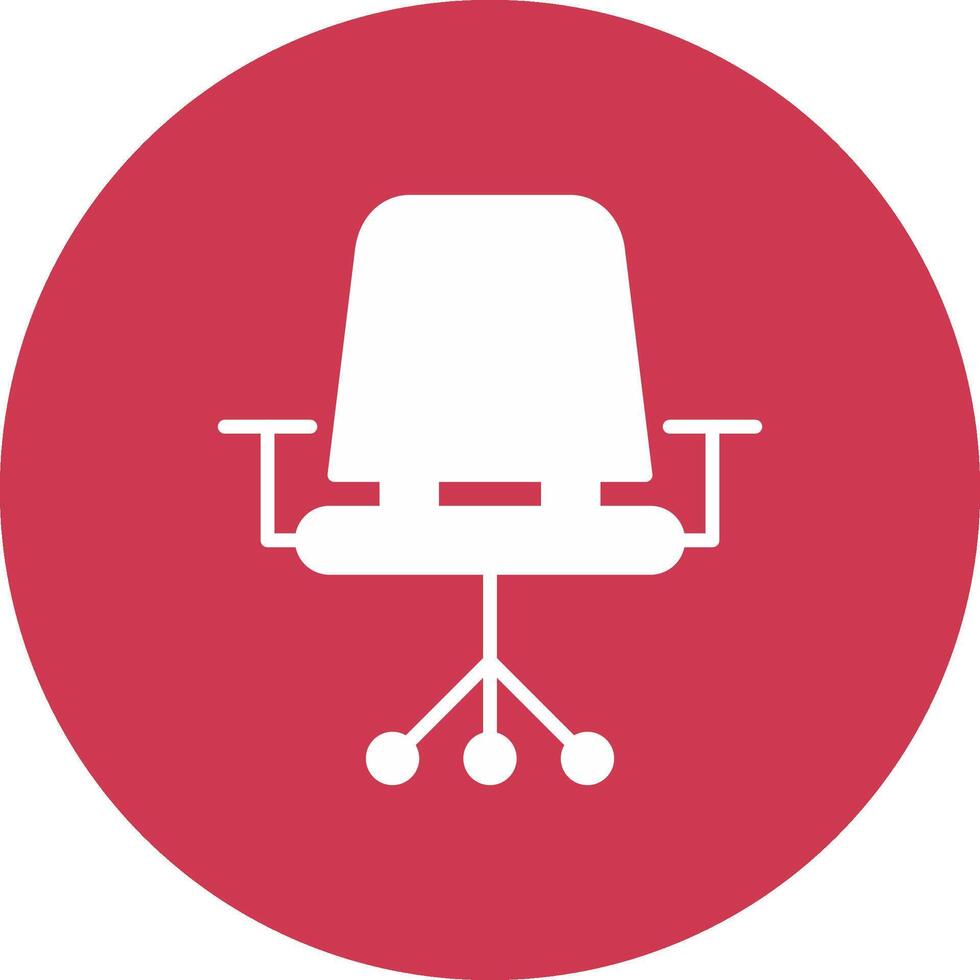 Chair Glyph Multi Circle Icon vector