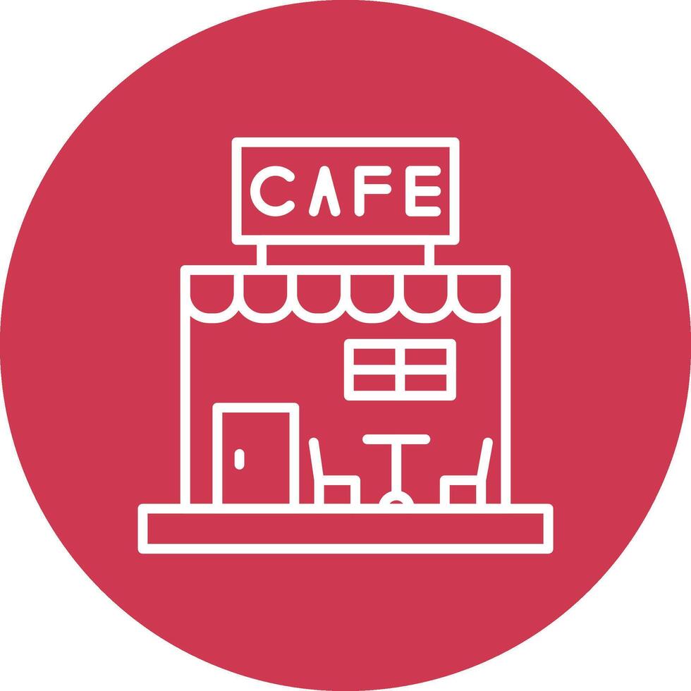Cafe Line Multi Circle Icon vector