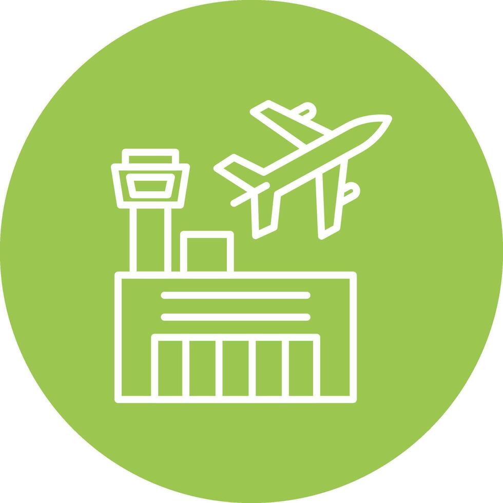 Airport Line Multi Circle Icon vector