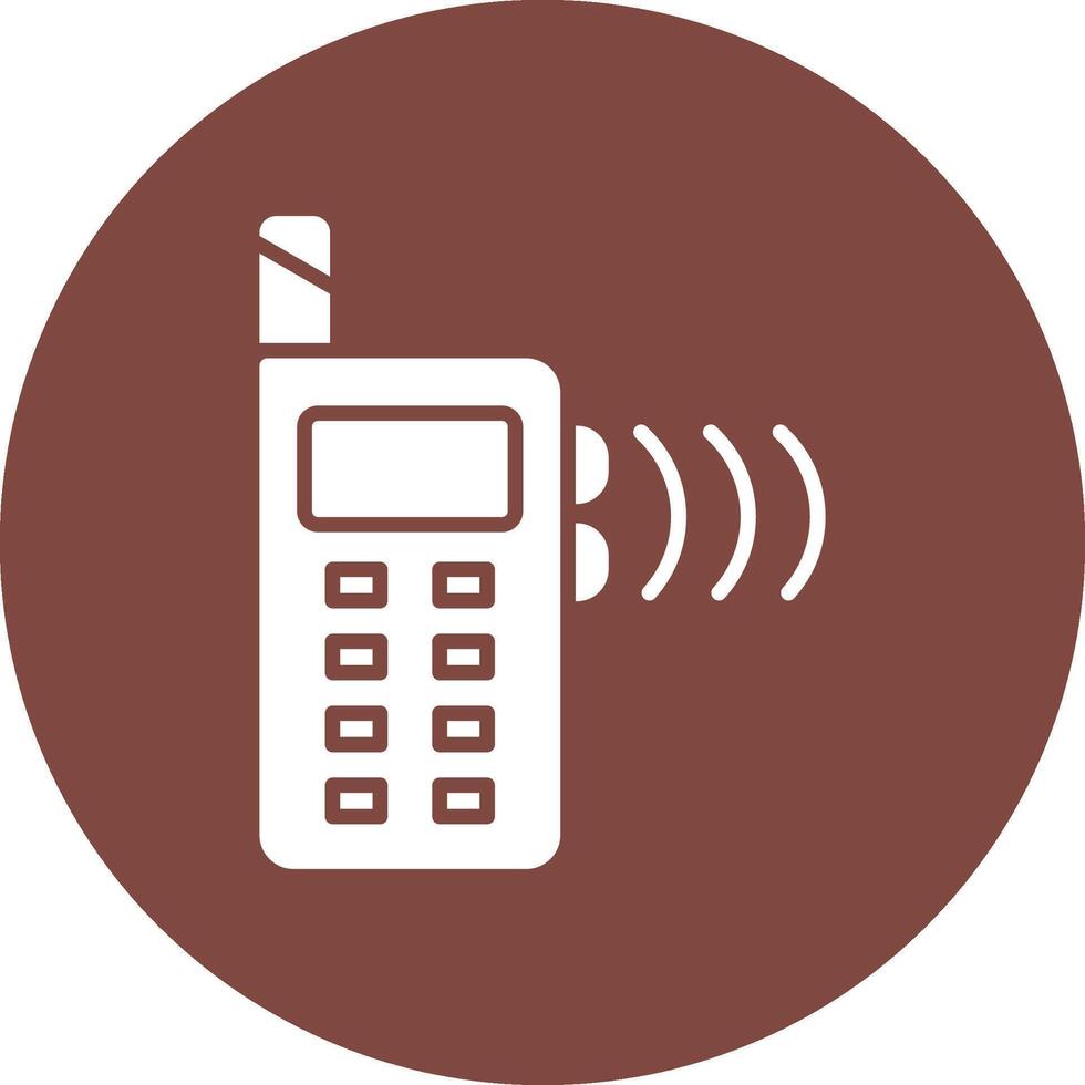 Walkie Talkie Glyph Multi Circle Icon vector