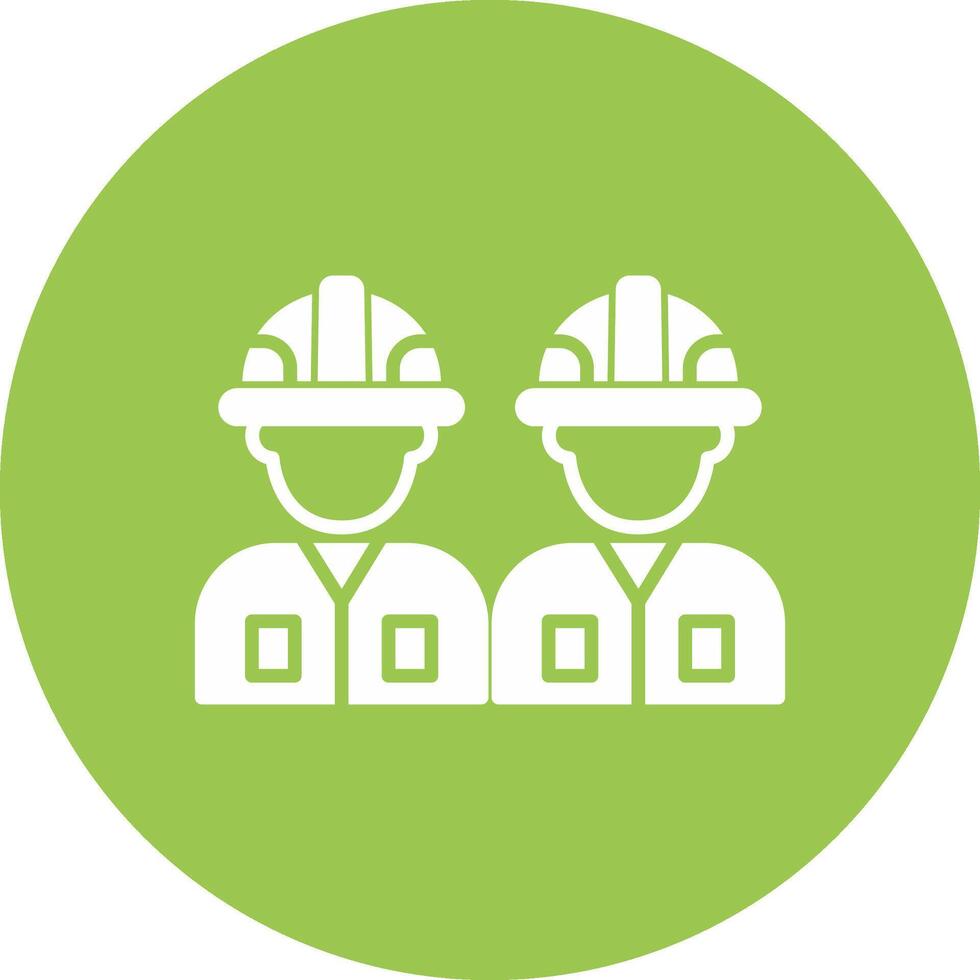 Worker Glyph Multi Circle Icon vector