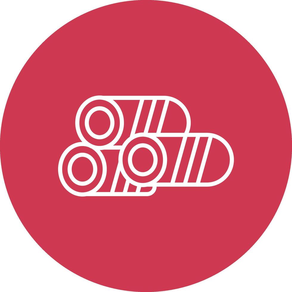 Logs Line Multi Circle Icon vector