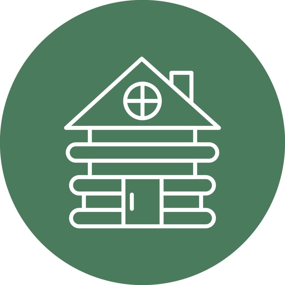 Cabin Line Multi Circle Icon vector
