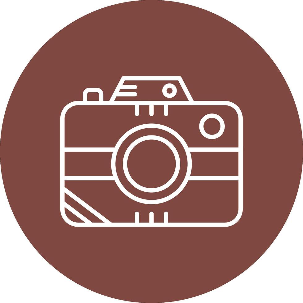 Photo Camera Line Multi Circle Icon vector