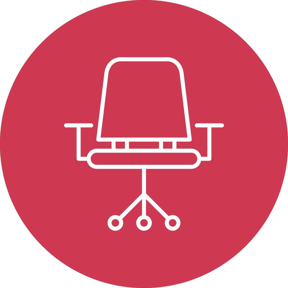 Chair Line Multi Circle Icon vector