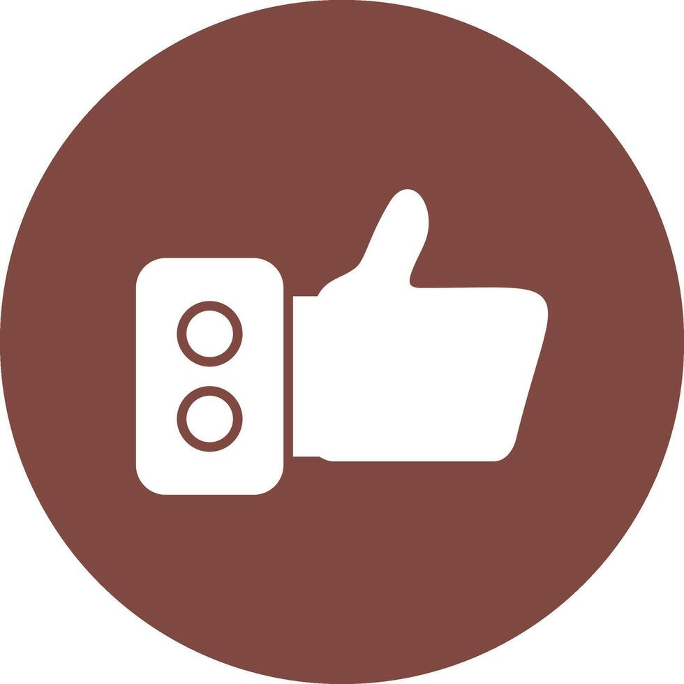 Like Glyph Multi Circle Icon vector