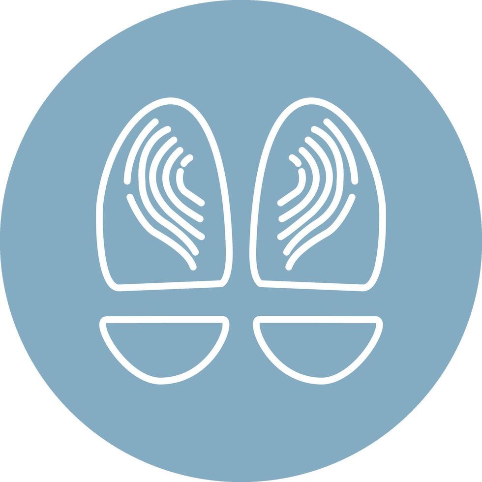 Footprint Line Multi Circle Icon vector