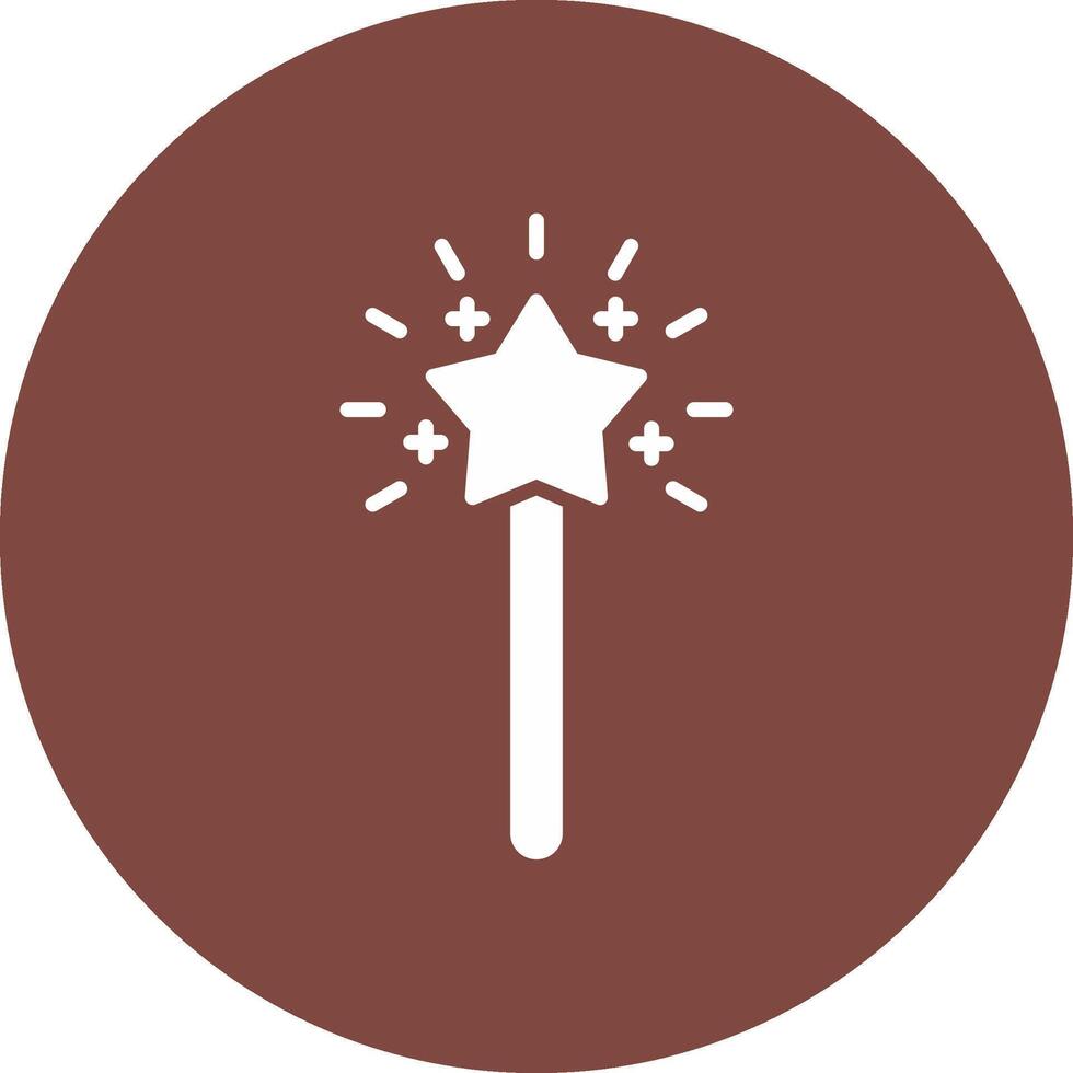 Magic Wand Glyph Multi Circle Icon vector