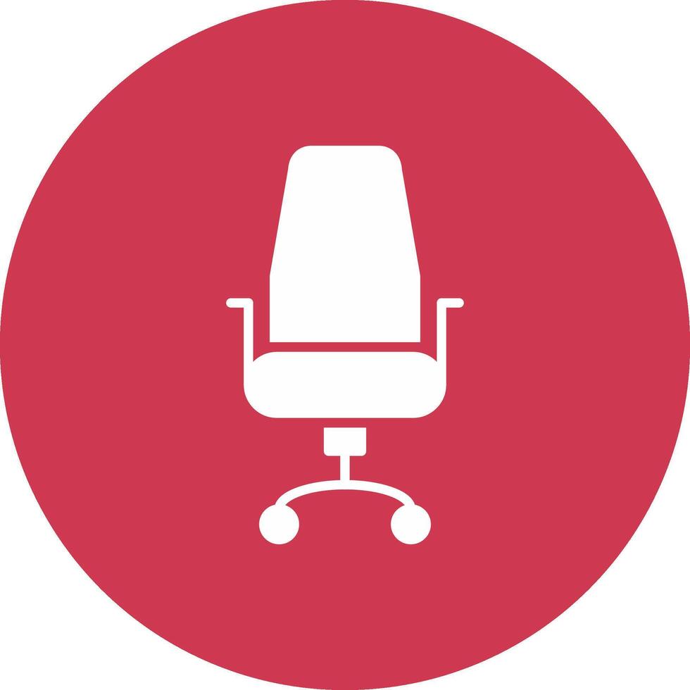 Chair Glyph Multi Circle Icon vector