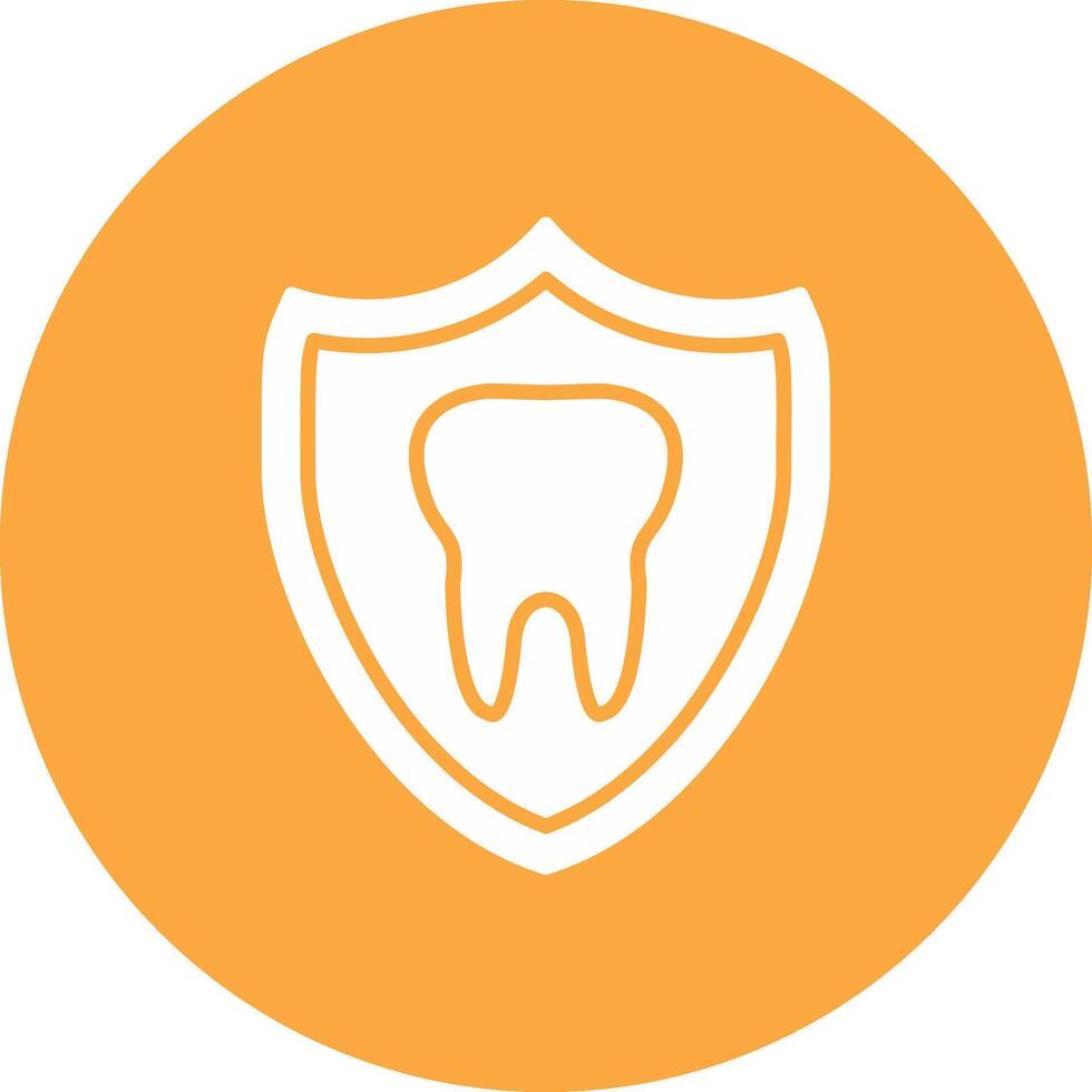 Tooth Glyph Multi Circle Icon vector