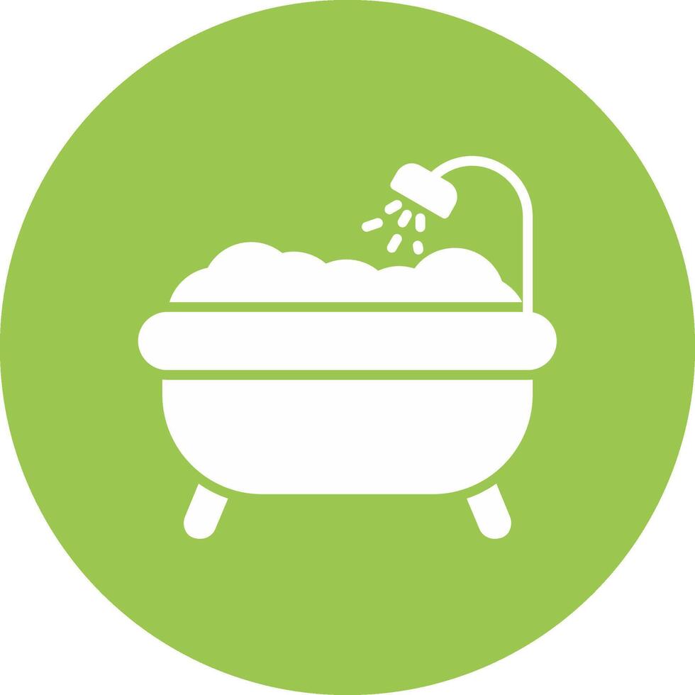 Bathtub Glyph Multi Circle Icon vector