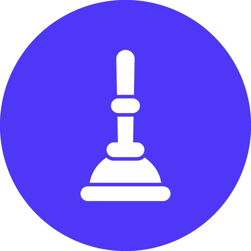 Plunger Glyph Multi Circle Icon vector