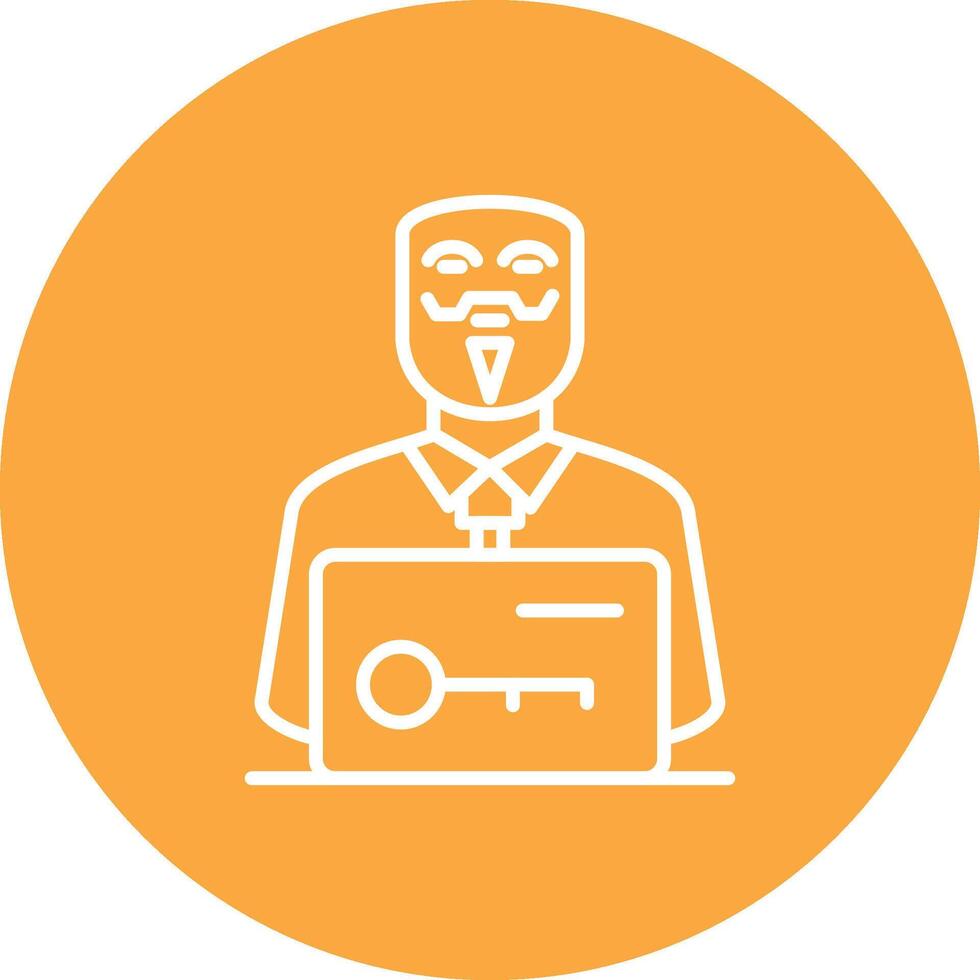 Anonymous Line Multi Circle Icon vector