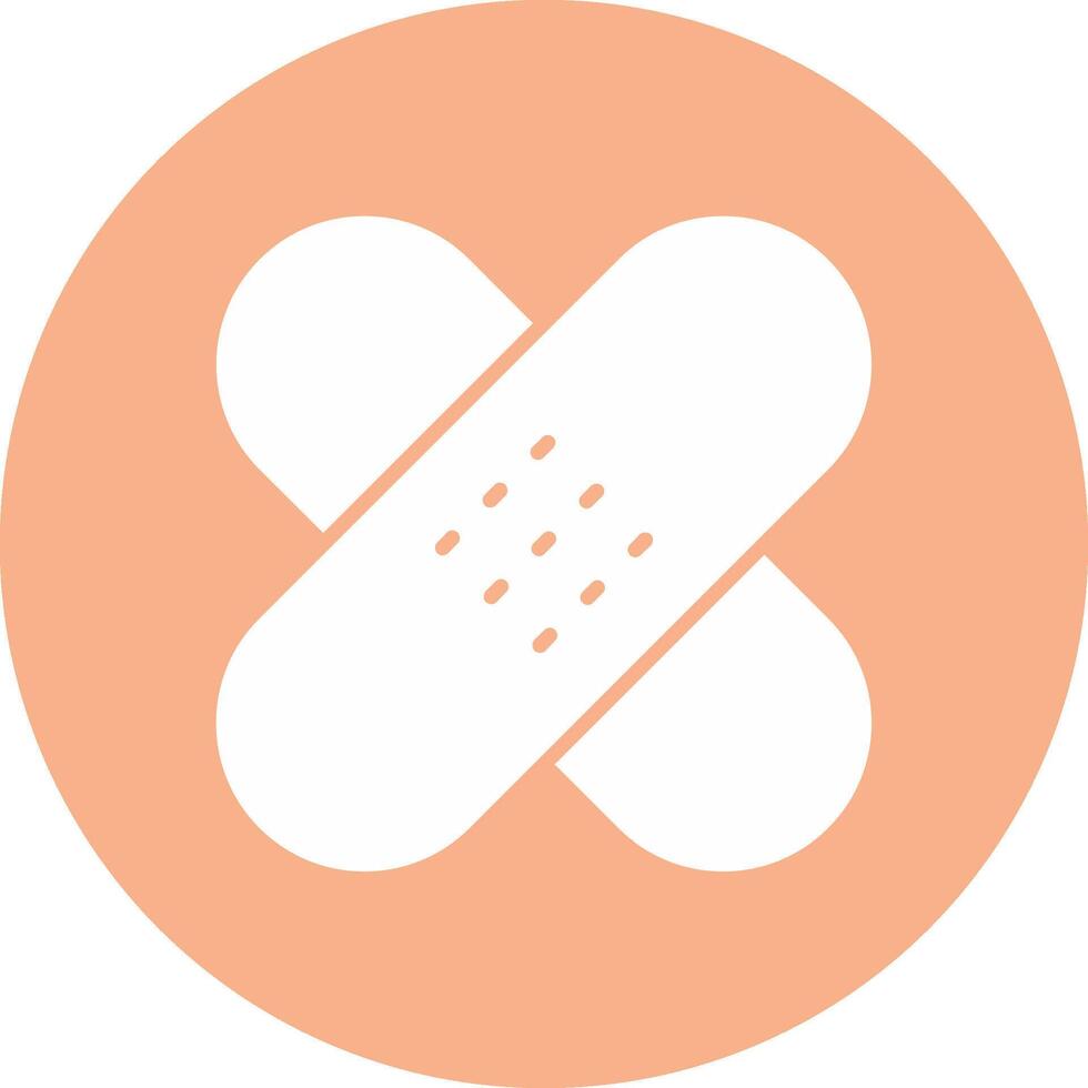 Band Aid Glyph Multi Circle Icon vector