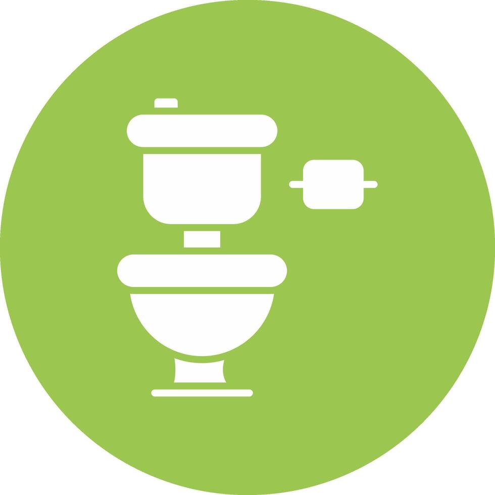 Toilet Glyph Multi Circle Icon vector