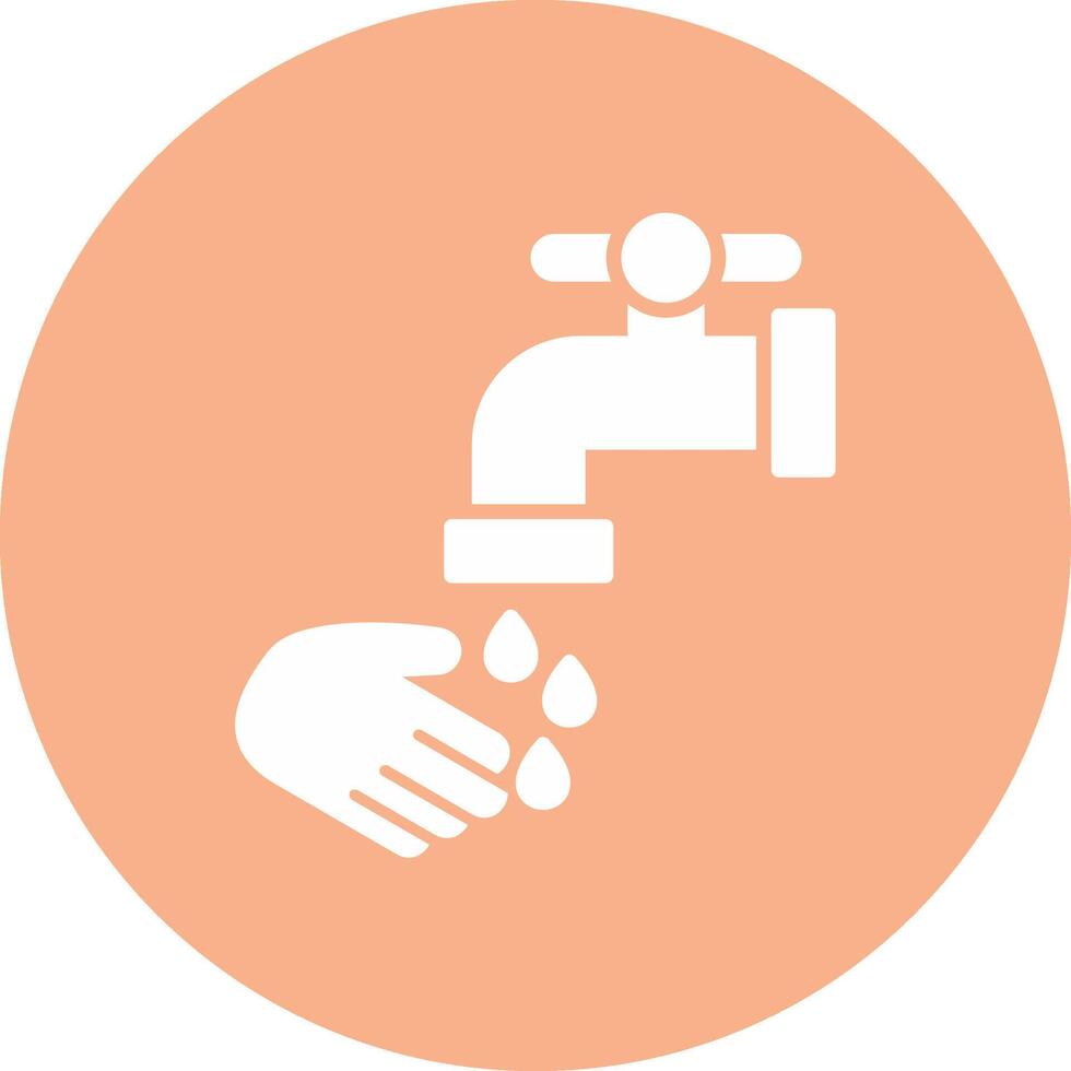 Washing Hands Glyph Multi Circle Icon vector