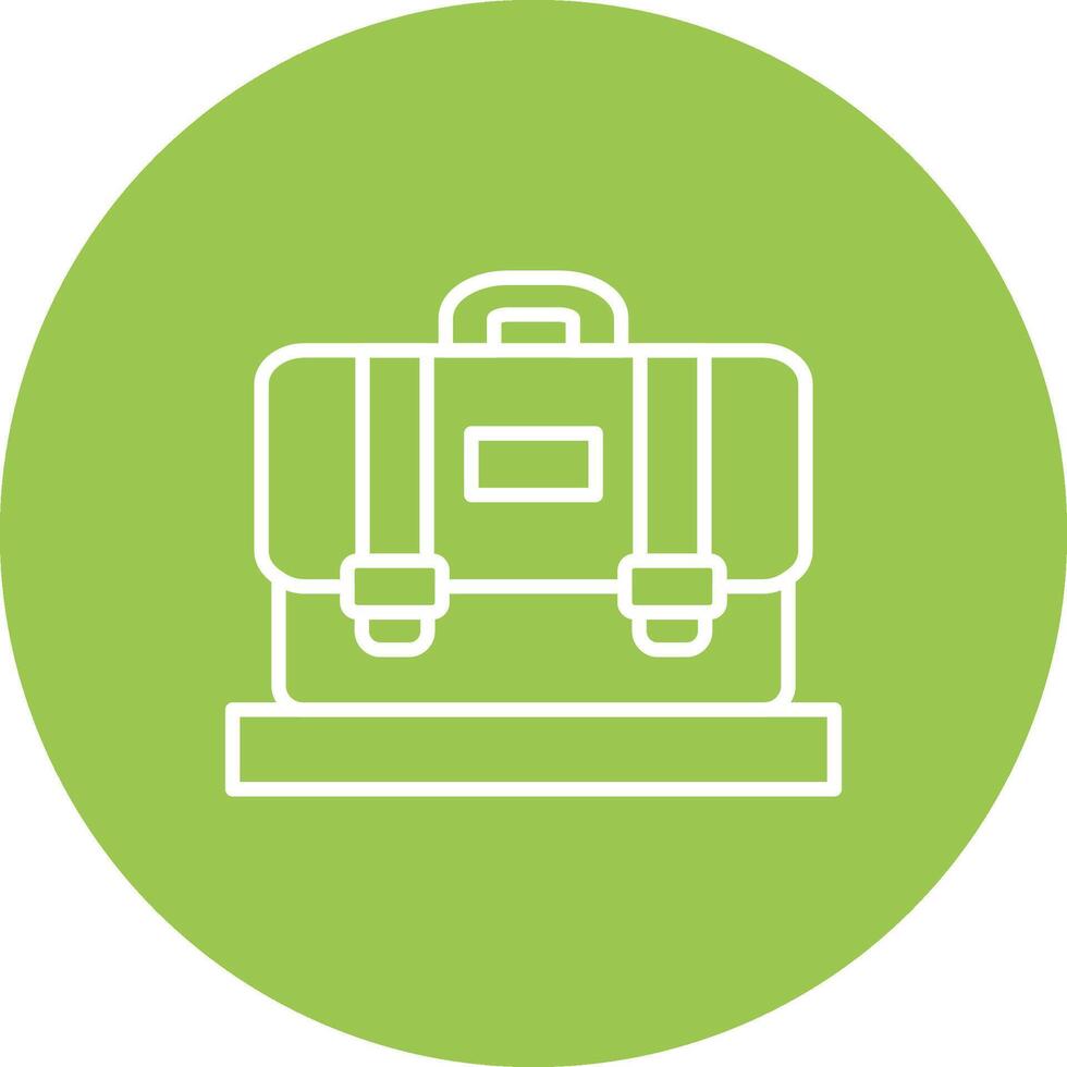 Suitcase Line Multi Circle Icon vector