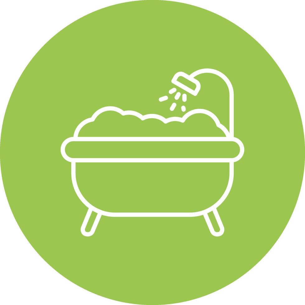 Bathtub Line Multi Circle Icon vector