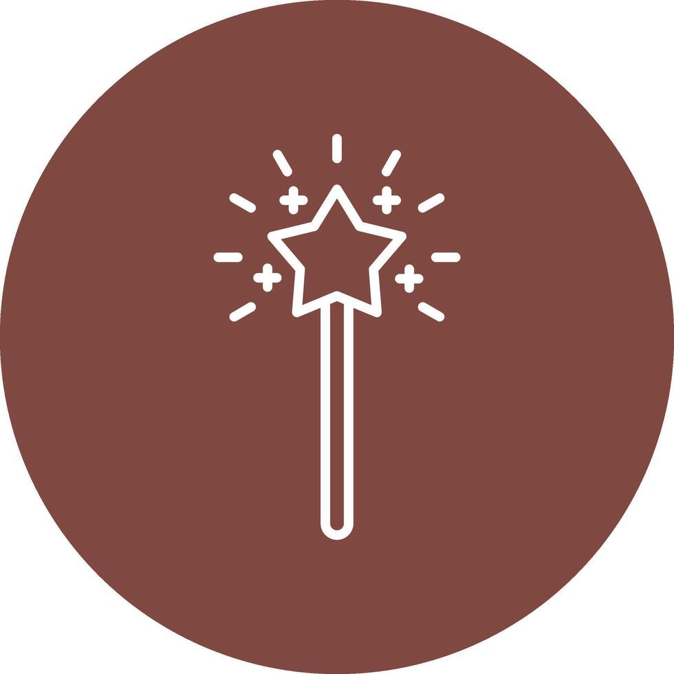 Magic Wand Line Multi Circle Icon vector