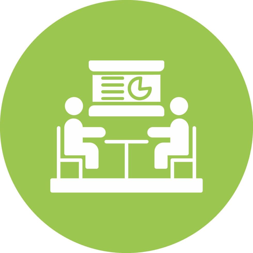 Meeting Glyph Multi Circle Icon vector